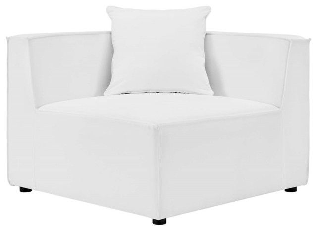 Modway Saybrook 3-Piece Fabric Upholstered Outdoor Patio Sectional Sofa ... with