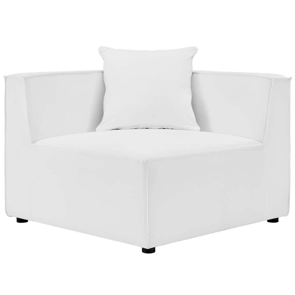 Modway Saybrook Upholstered Aluminum Corner Outdoor Sectional Chair ... intended for