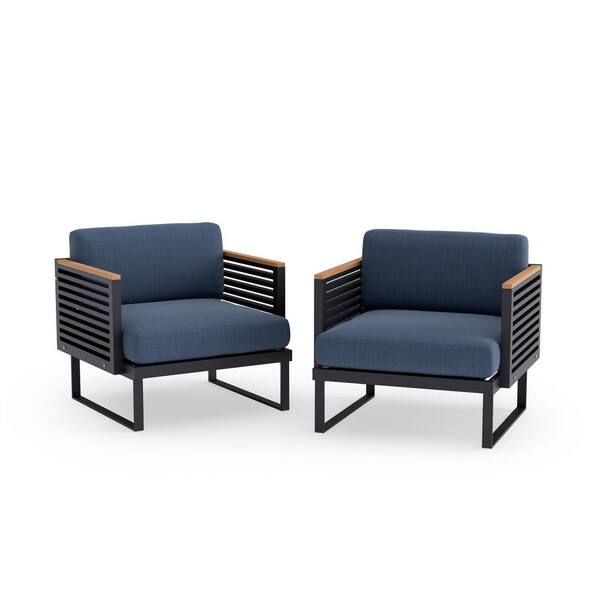 Newage Products Monterey 2 Piece Aluminum Outdoor Patio Lounge Chair ... in