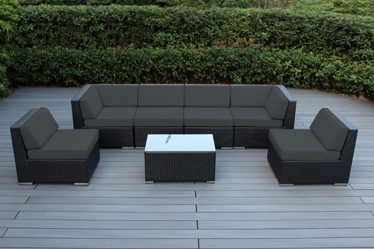 Ohana Collection 7Pc Sunbrella Outdoor Sectional Sofa Set with regard to