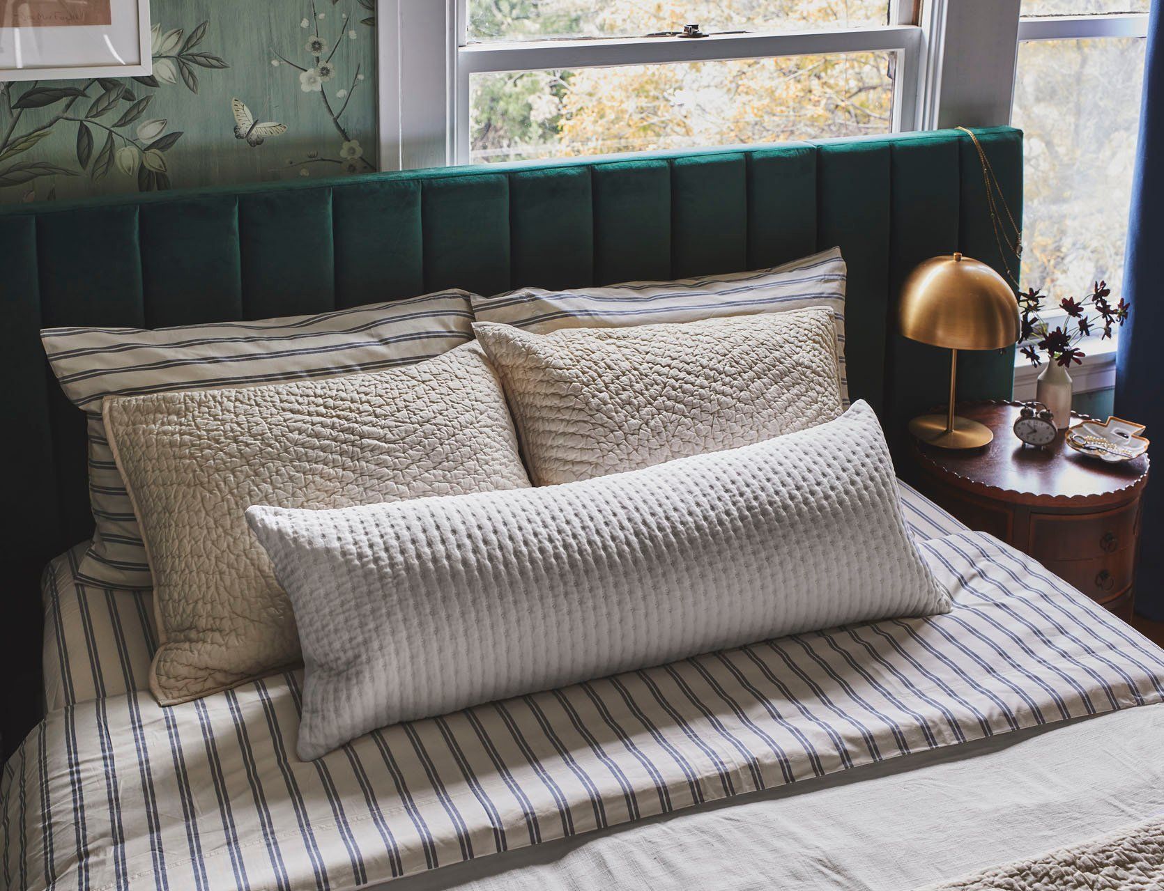 Our Extra Long Lumbar Pillow Roundup (Our Easiest Bed Making Hack ... for Decorating Tips Featuring Versatile Lumbar Cushions