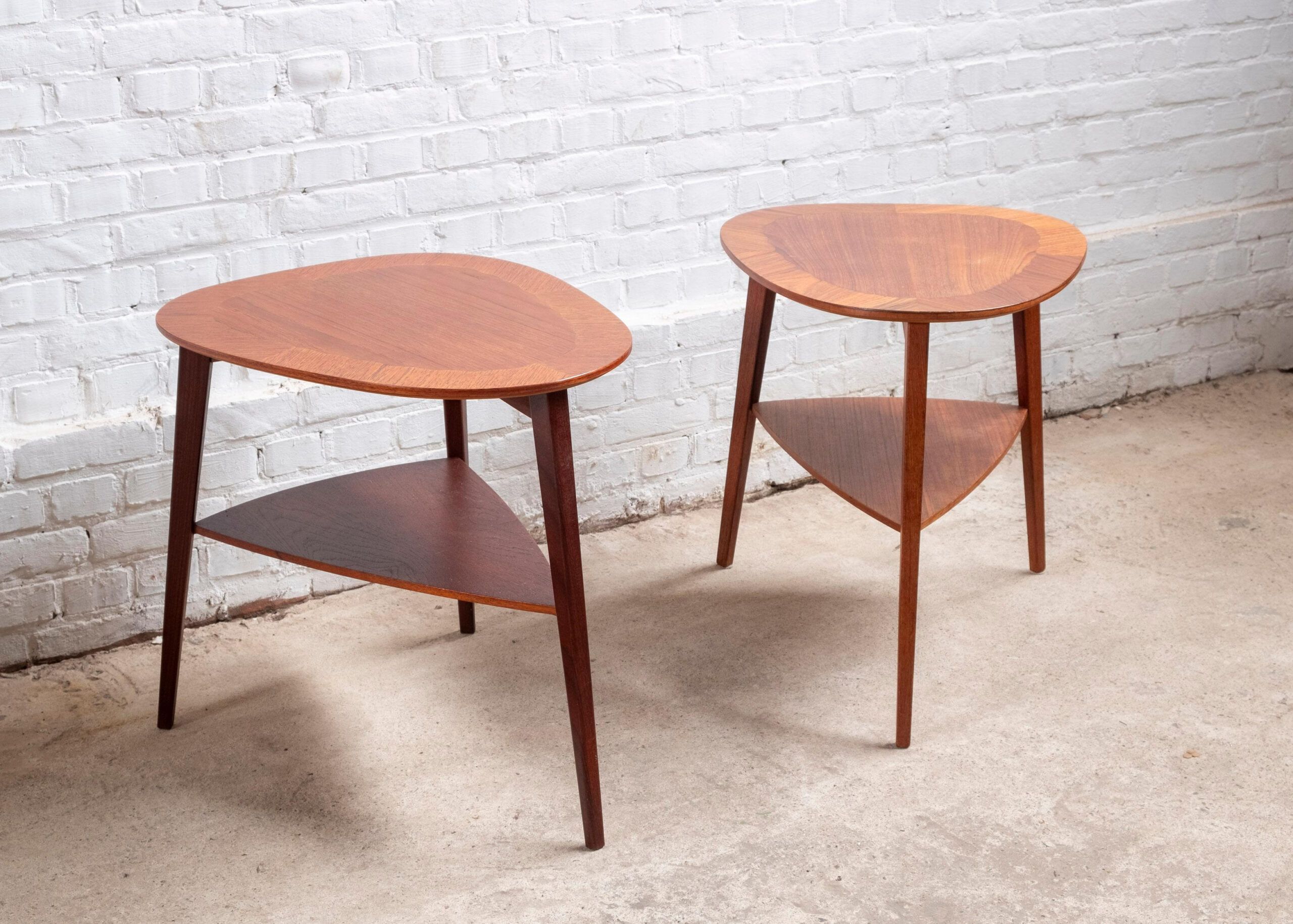 Pair Midcentury Teak End Tables By Holger Georg Jensen, Kubus 1960S ... in