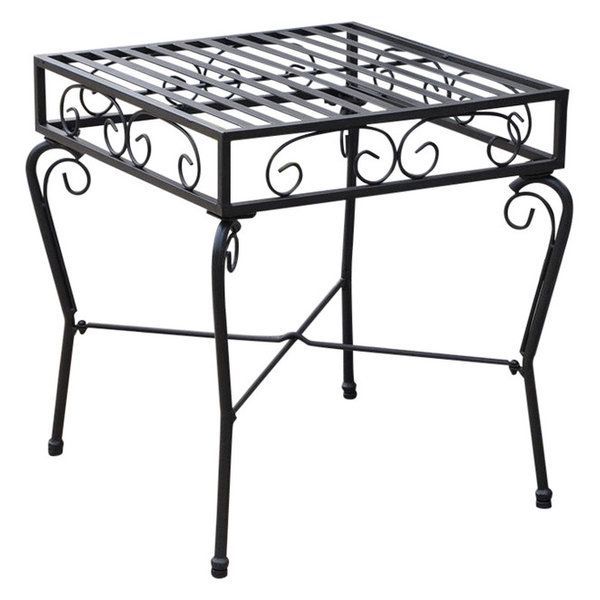 Pemberly Row Outdoor Patio Side Table - Mediterranean - Outdoor Side ... for