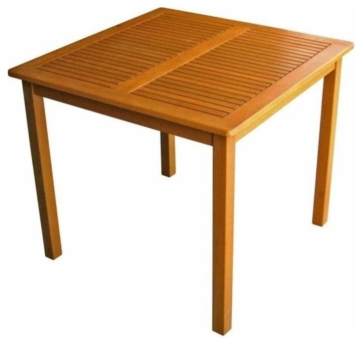 Pemberly Row Square Outdoor Patio Dining Table - Transitional - Outdoor ... pertaining to