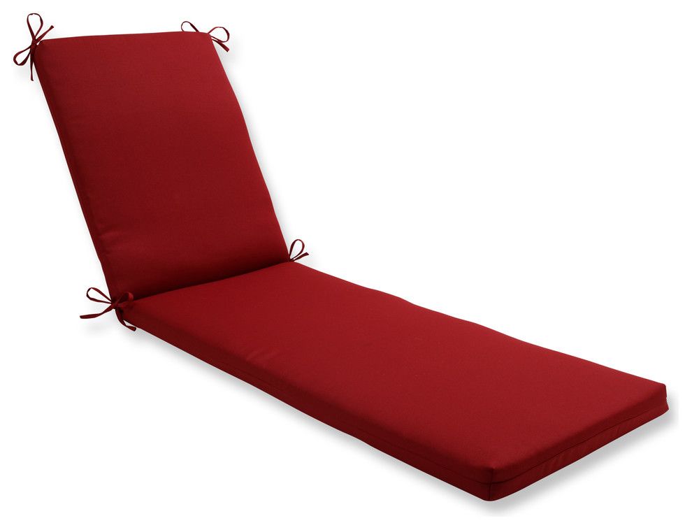 Pompeii Red Oversized Chaise Cushion - Contemporary - Outdoor Cushions ... with regard to