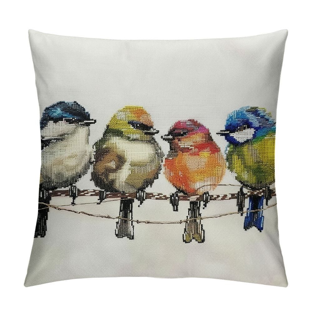 Pratyus Watercolor Birds Pillows Decorative Throw Pillows ,Hand-Painted ... inside
