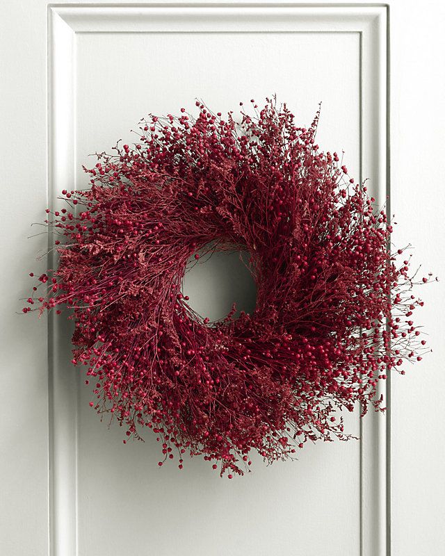 Red Berry Wreath | Garnet Hill intended for