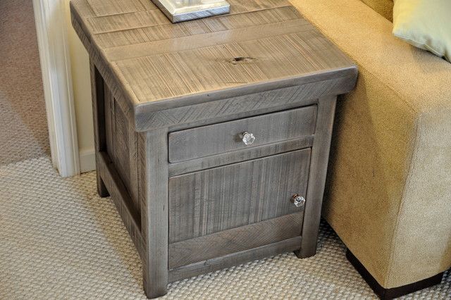 Rustic End Tables- Rustic Slate Gray with