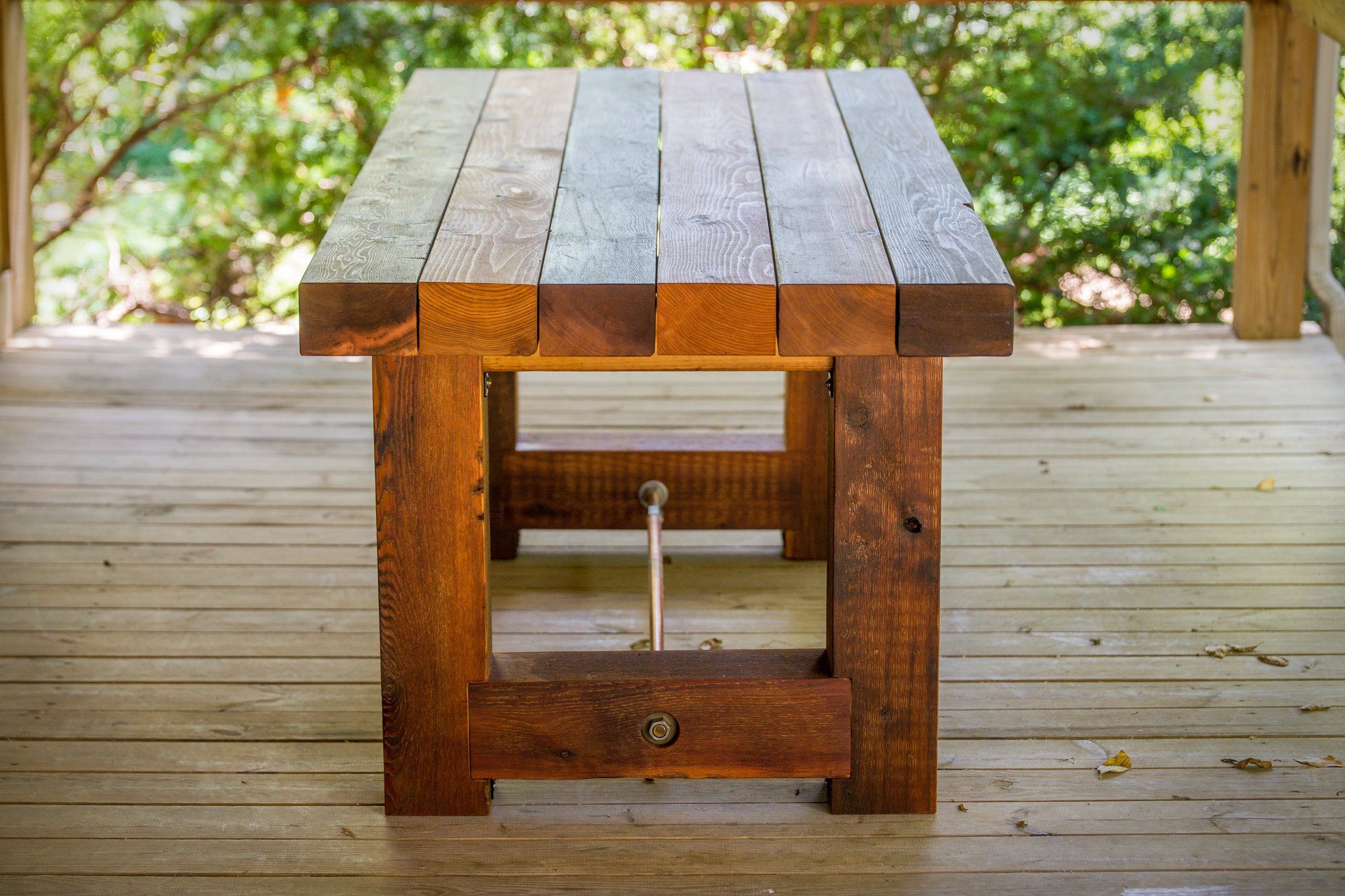 Rustic Wood Outdoor Side Table At Jose Takahashi Blog intended for