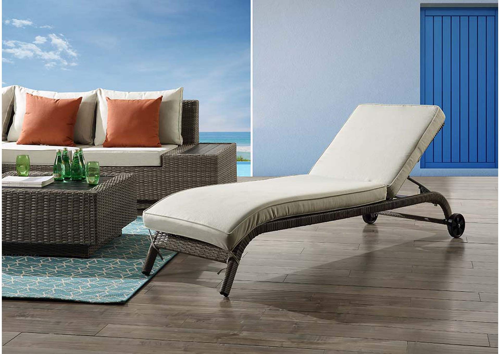 Salena Patio Sun Lounge in Designing Cohesive Outdoor Spaces with the Salena Patio Sectional's Chic Palette