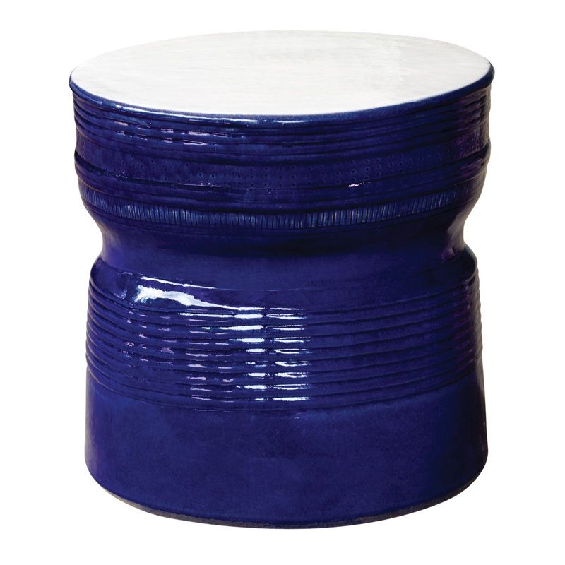 Seasonal Living Ancaris Ceramic Side Table | Wayfair regarding Discovering the Artistry Behind Ancaris Ring Ceramic Patio Tables