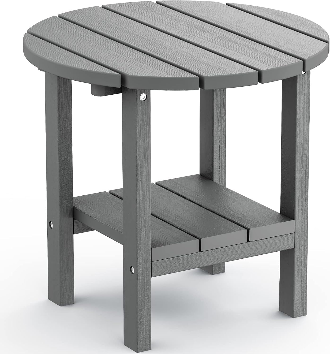Serwall Round Adirondack Side Table Double End Table- Grey : Amazon.ca ... inside