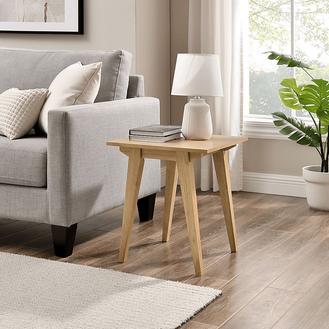 Shadeway Natural Light Wood End Table | Rooms To Go pertaining to The Durability and Design of the Woodrise Lightweight Side Table