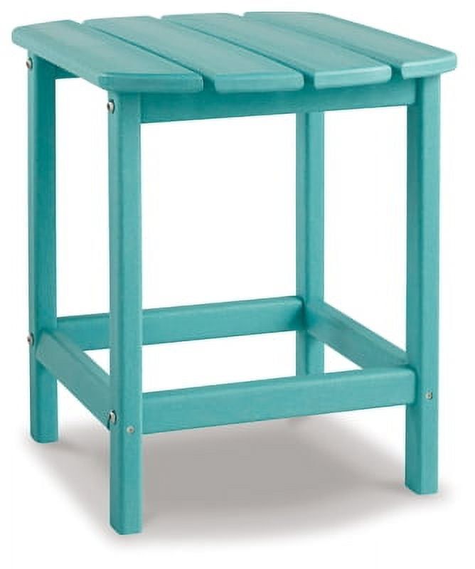 Signature Design By Ashley Contemporary Sundown Treasure End Table ... throughout Adding a Pop of Color The Sundown Treasure Patio End Table in Turquoise