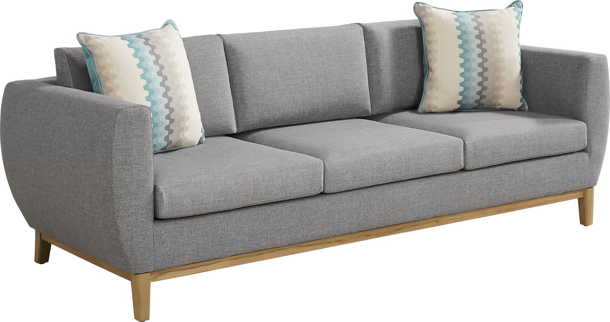 Soho Gray Teak Outdoor Sofa | Rooms To Go in