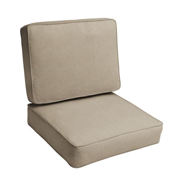 Sorra Home 22 In. X 22 In. X 4 In. Outdoor Corded Cushion Set In ... intended for Why a 22.5x22.5 Sunbrella Beige Cushion is Your Patio's Best Friend