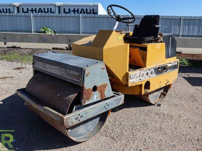 Stone Avr 4000 Ride-On Double Drum Vibratory Roller - Roller Auctions inside Practical Insights for Valuing a Consigned Vintage Mongolian Stone Field Roller 2