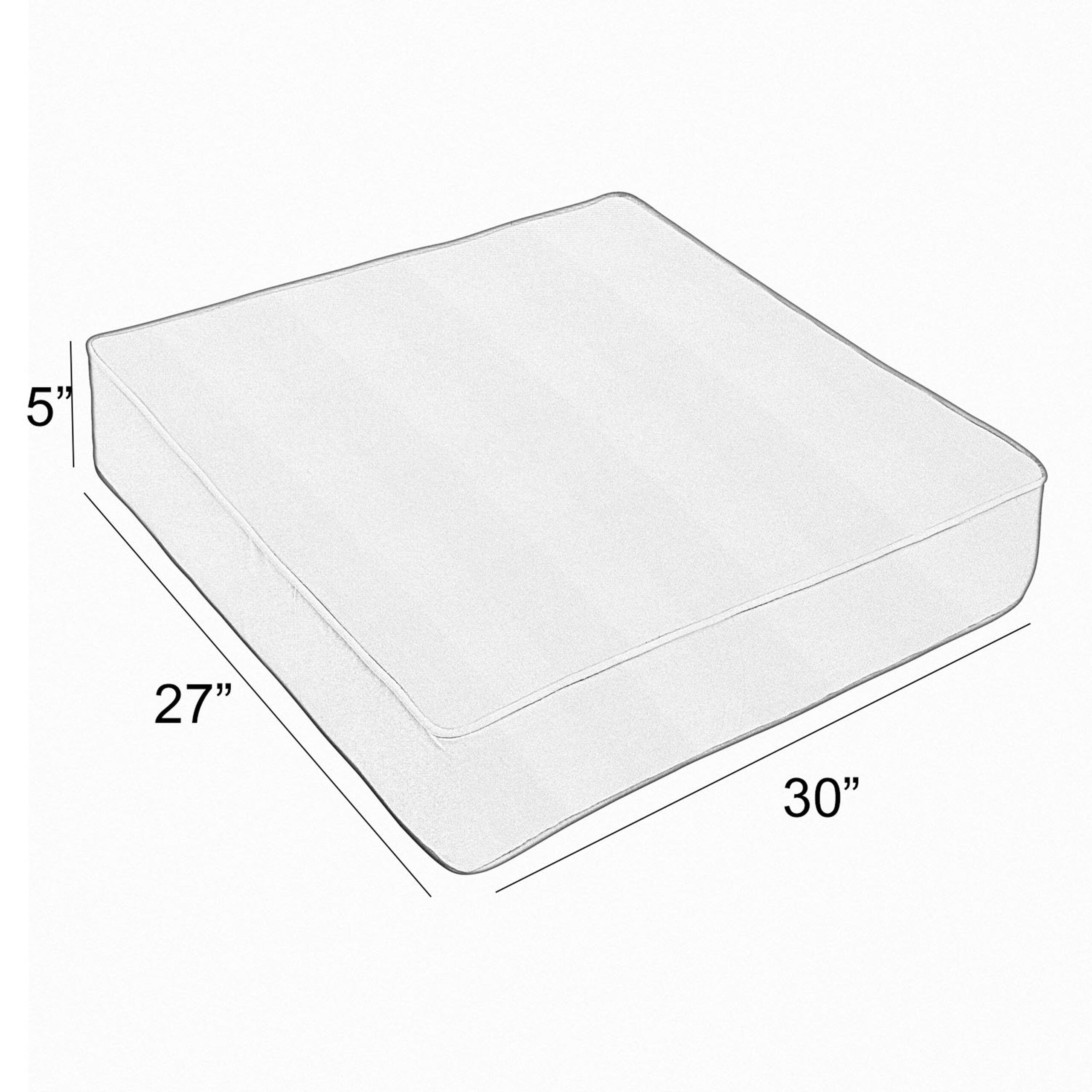 Sunbrella Beige Black Stripe Indoor/Outdoor Deep Seating Cushion ... inside