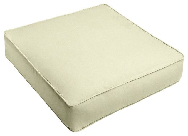 Sunbrella Canvas Ivory Outdoor Deep Seating Chair Cushion, 22.5X22.5 ... intended for Why a 22.5x22.5 Sunbrella Beige Cushion is Your Patio's Best Friend