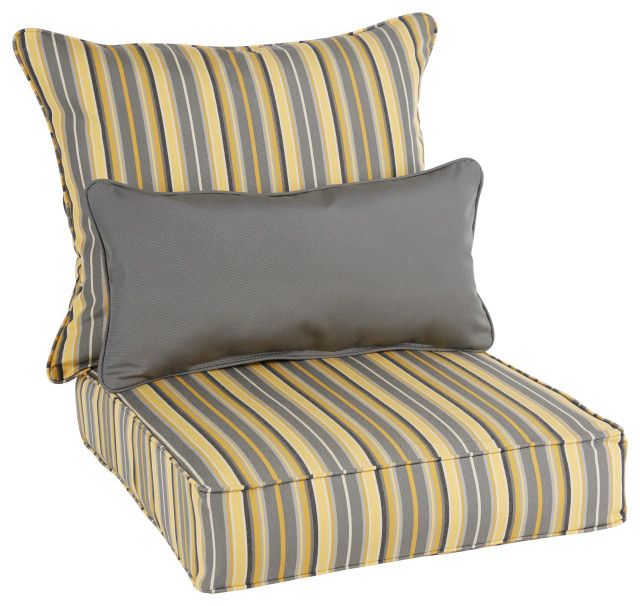 Sunbrella Foster Metallic Outdoor Corded Deep Seating Cushion Set With ... with Transforming Your Patio with the Stylish Sunbrella Foster Outdoor Cushion Set