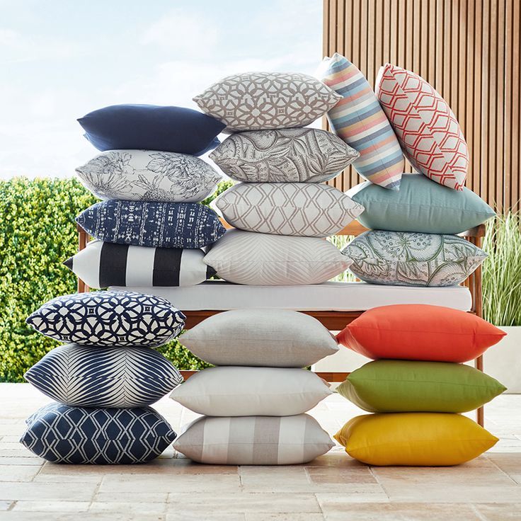 Sunbrella® Outdoor All-Weather Toss Pillows | The Company Store in Weathering the Elements Sunbrella's Resilience in Outdoor Seating