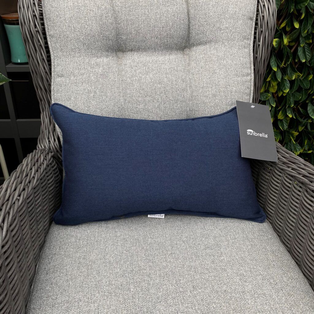 Sunbrella Outdoor Lumbar Toss Pillow Spectrum Indigo - Terra Greenhouses with regard to