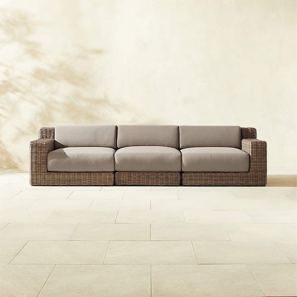 Sunbrella Sofa | Cabinets Matttroy inside Discovering the Perfect Gray Sunbrella Rattan Corner Sofa for Your Patio