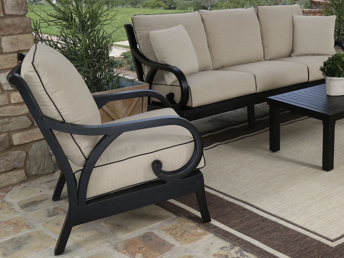 Sunset West Monterey - Custom Aluminum Cushion Outdoor Lounge Set ... pertaining to Unpacking the Durability of Monterey Canvas Granite Outdoor Sofas