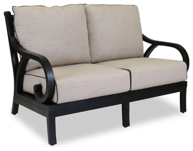 Sunset West Monterey Loveseat With Cushions - Traditional - Outdoor ... with Unpacking the Durability of Monterey Canvas Granite Outdoor Sofas