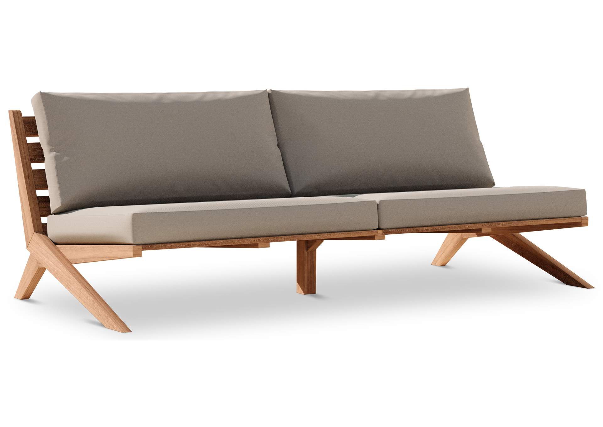 Tahiti Grey Water Resistant Fabric Outdoor Sofa with regard to