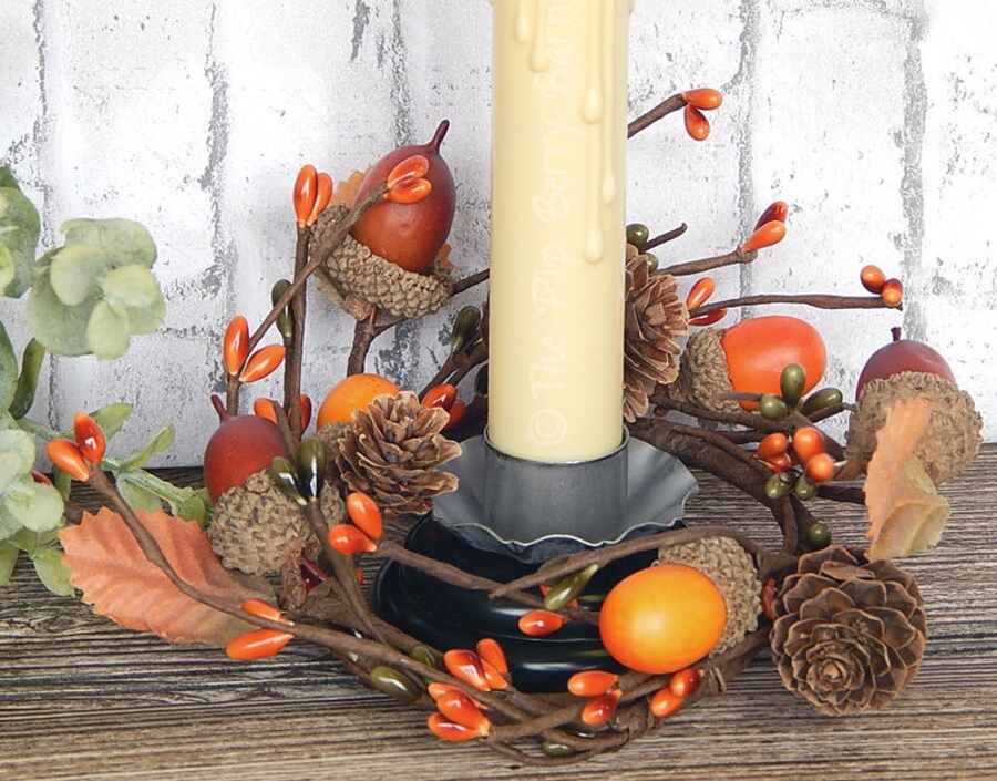 Thepipberrybarn - Etsy pertaining to Creative Ways to Style Your Berry and Acorn Candle Ring for Every Season