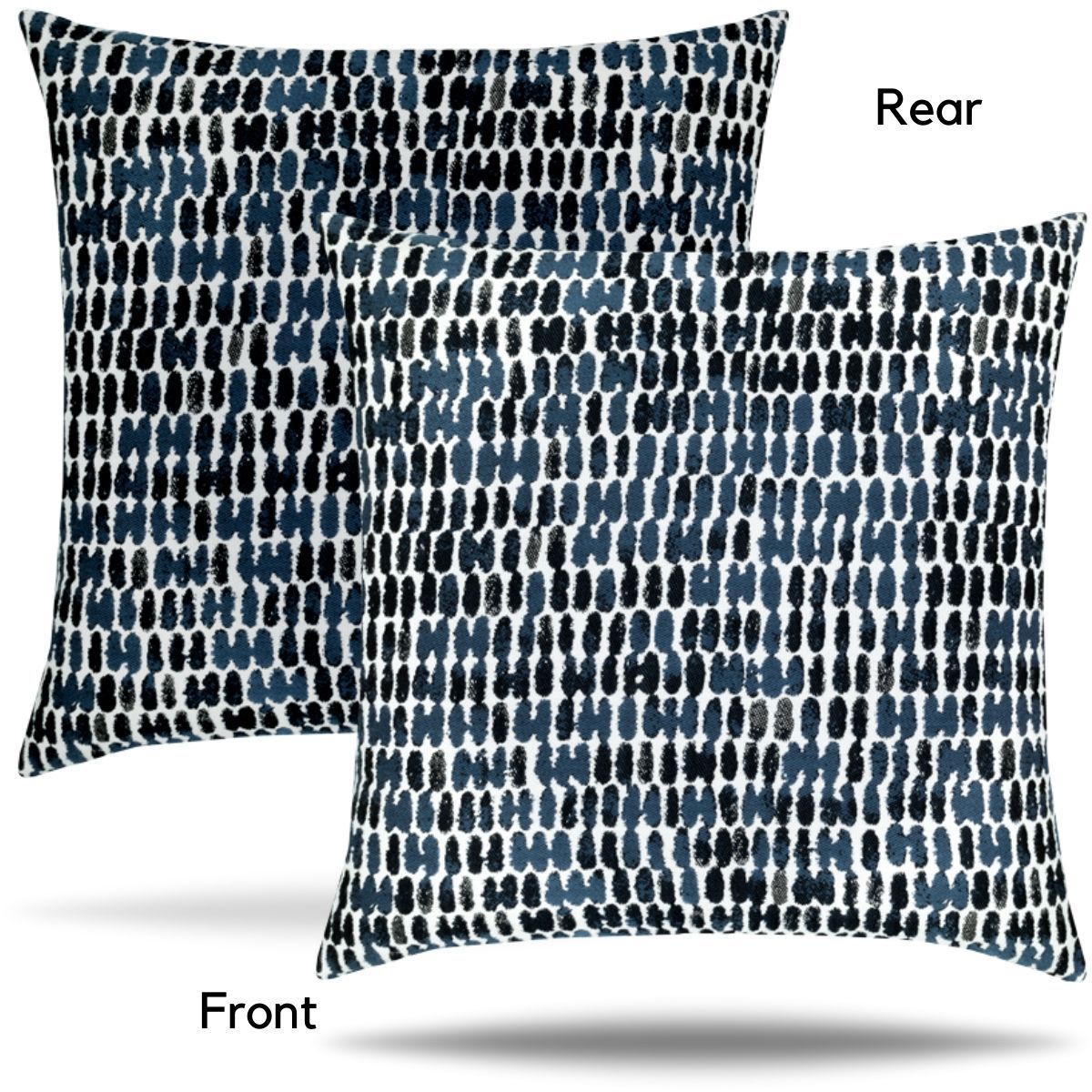 Thumbprint Indigo Outdoor Sunbrella Pillow | Elaine Smith with