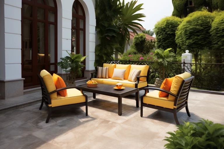 Transform Your Patio With Stylish And Functional Outdoor Furniture ... inside Transforming Your Patio with the Stylish Sunbrella Foster Outdoor Cushion Set