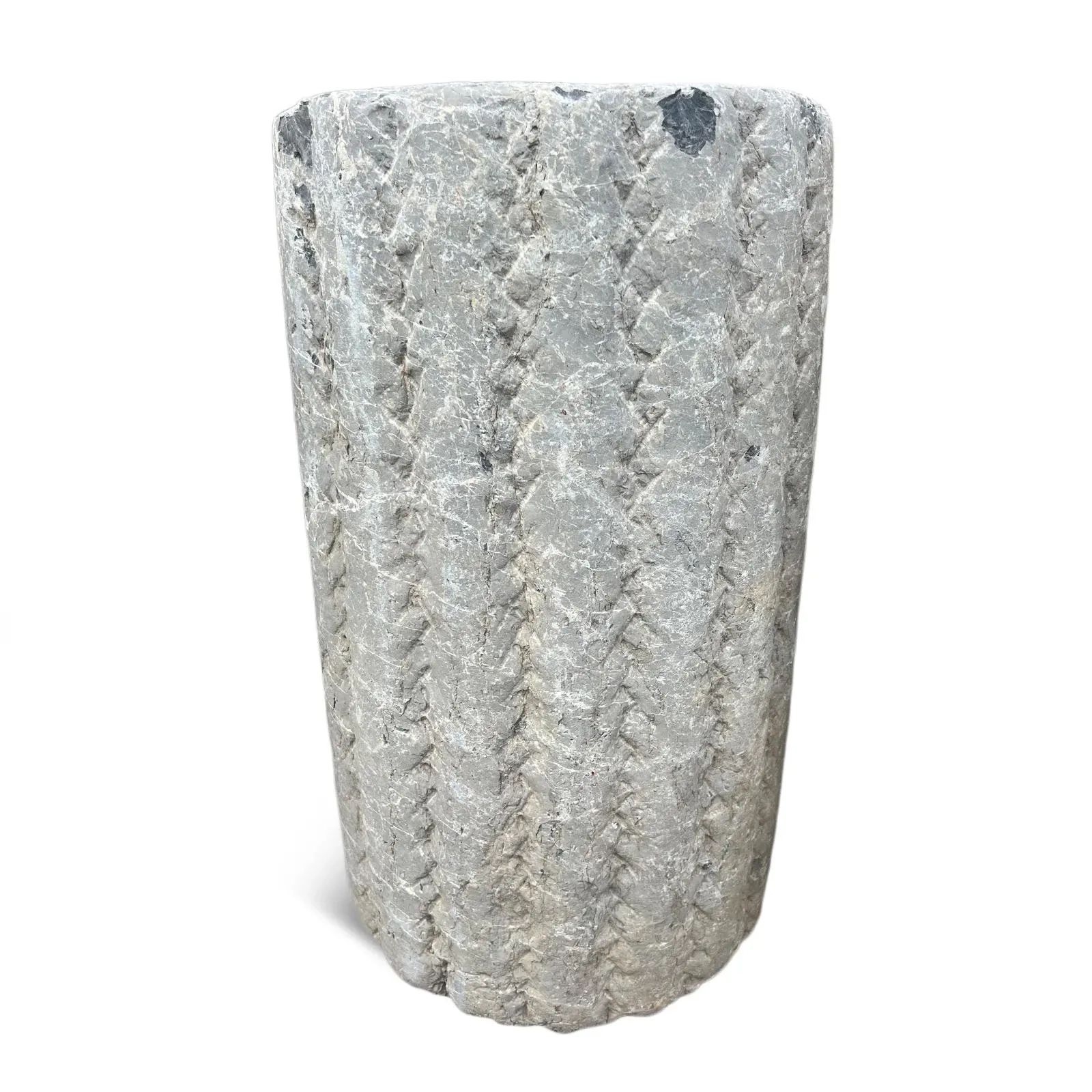 Vintage Mongolian Stone Field Roller | Chairish throughout