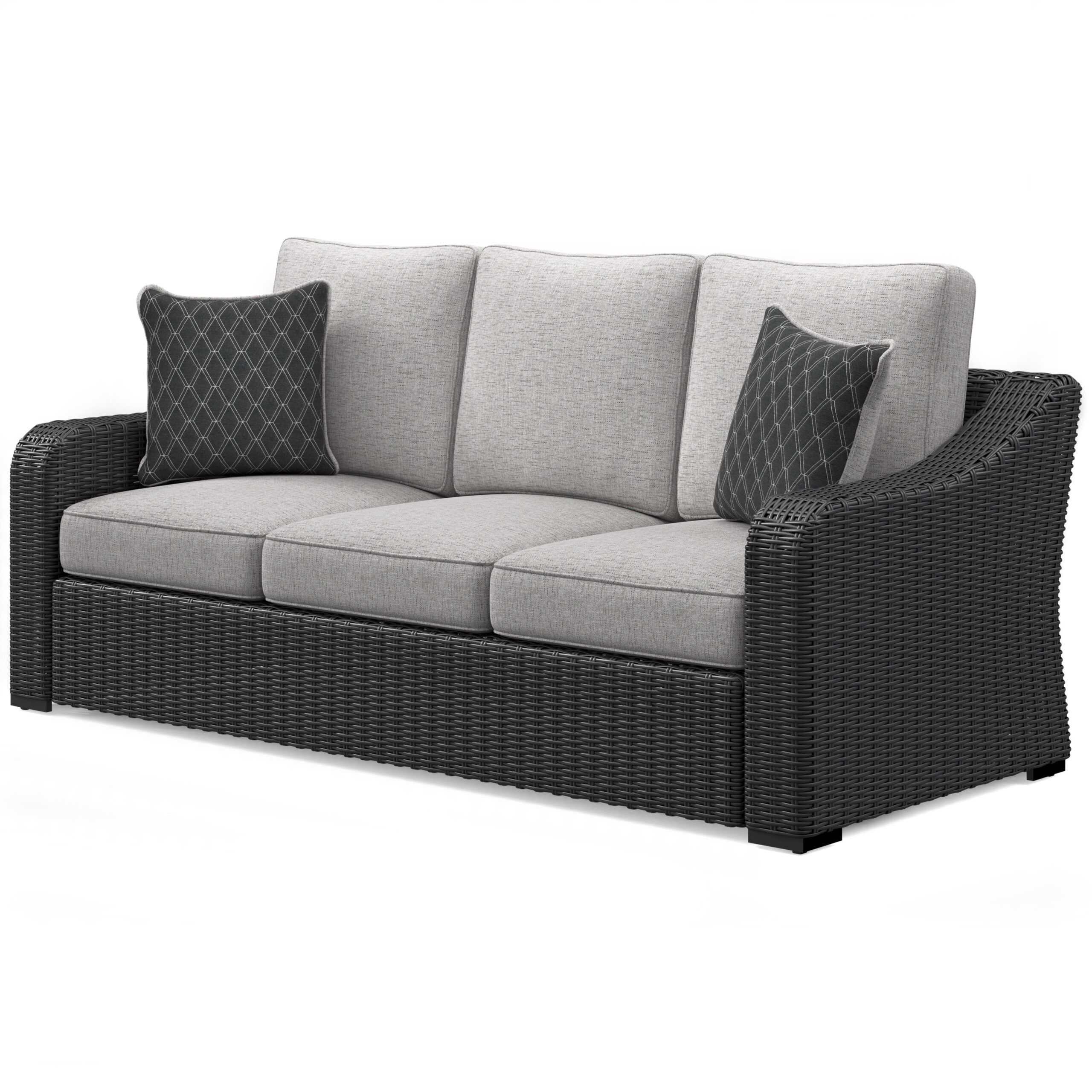 Wildon Home® Gennelle 82.25" Wide Outdoor Wicker Rectangle Patio Sofa ... regarding