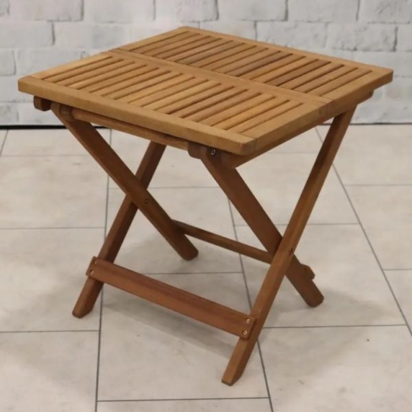 Wooden Folding Side Table throughout