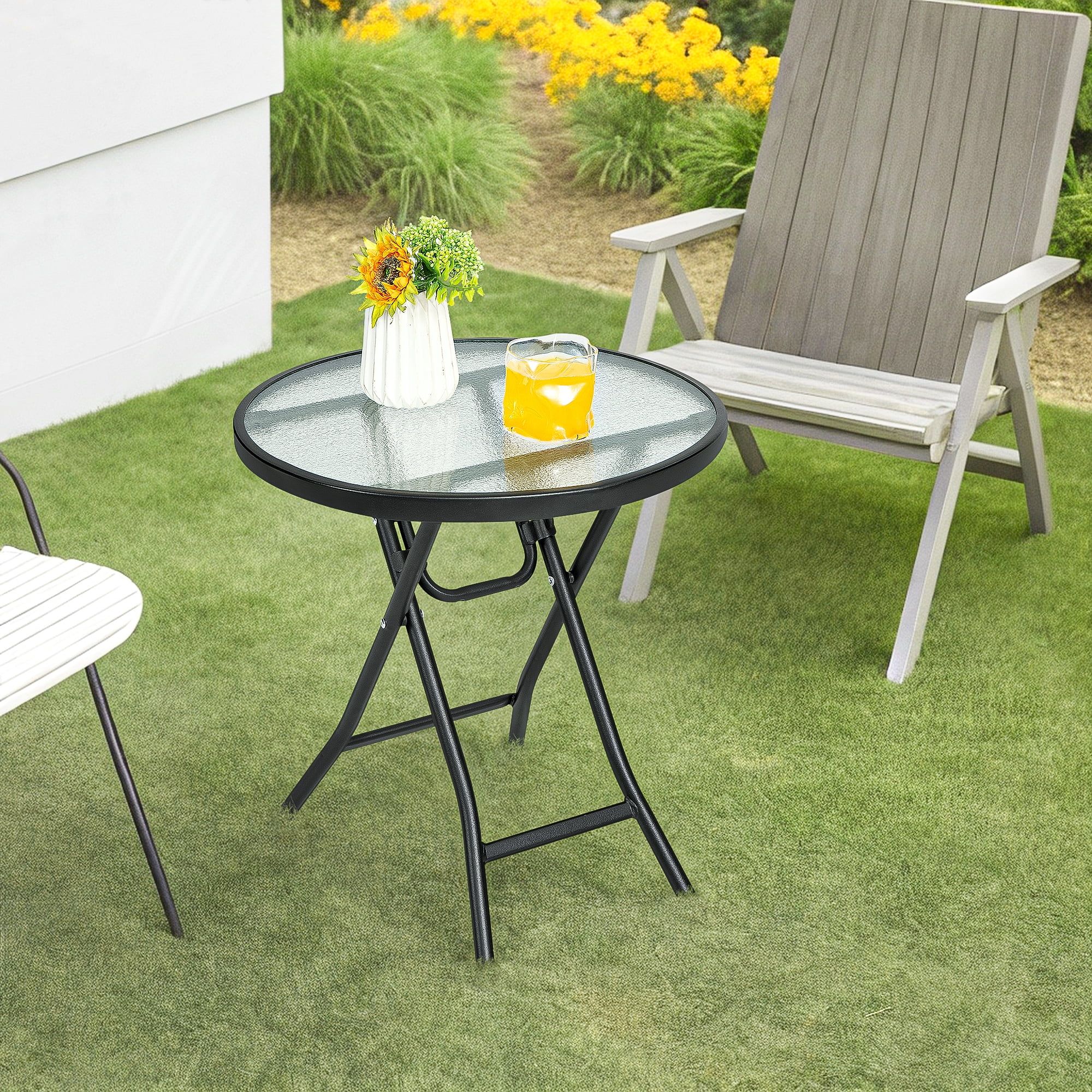 Yyao Small Single Table, Waterproof Outdoor Furniture, Metal Patio Side ... with regard to A Deep Dive into the Doris Outdoor Modern 18" Side Table With Steel Legs