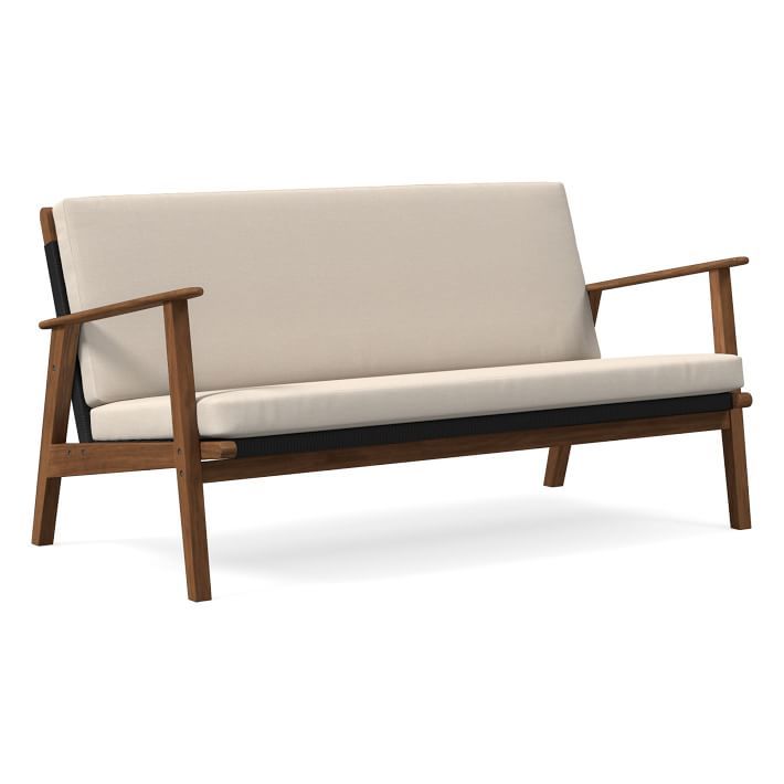 Catskill Outdoor Loveseat Cushion Covers | West Elm throughout The Essential Guide to Selecting and Caring for Your Outdoor Loveseat Cushion