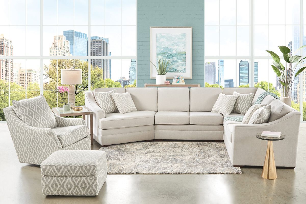Dawn 3-Piece Sectional With Left Arm Facing Cuddler At Gardner White intended for