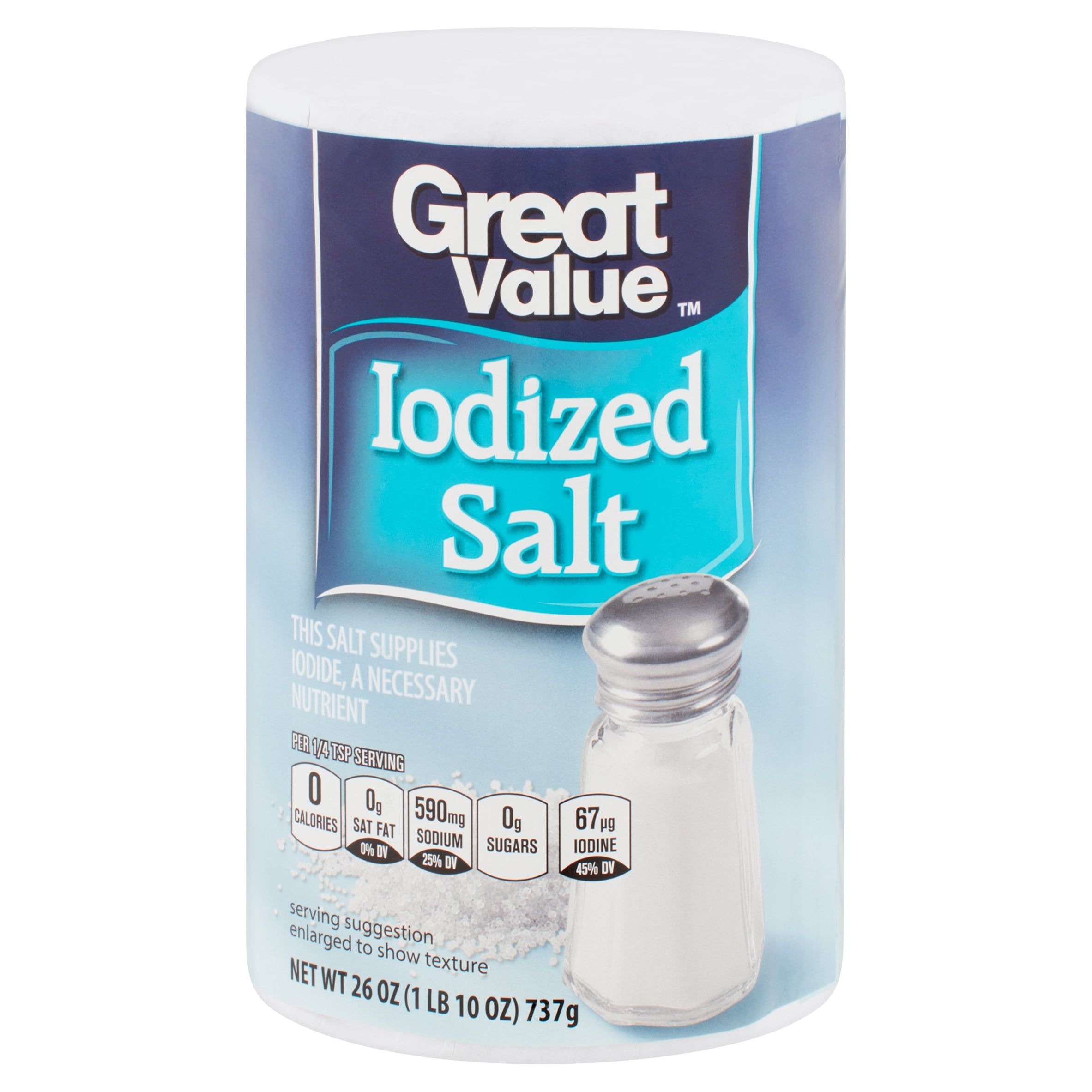 Great Value Iodized Salt, 26 Oz - Walmart.com - Walmart.com regarding