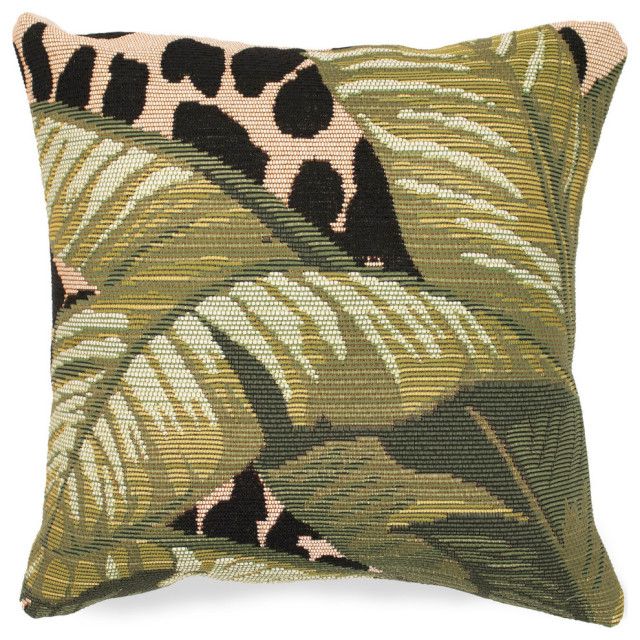 Transform Your Space with the Marina Safari 18″ Square Pillow in a Refreshing Green