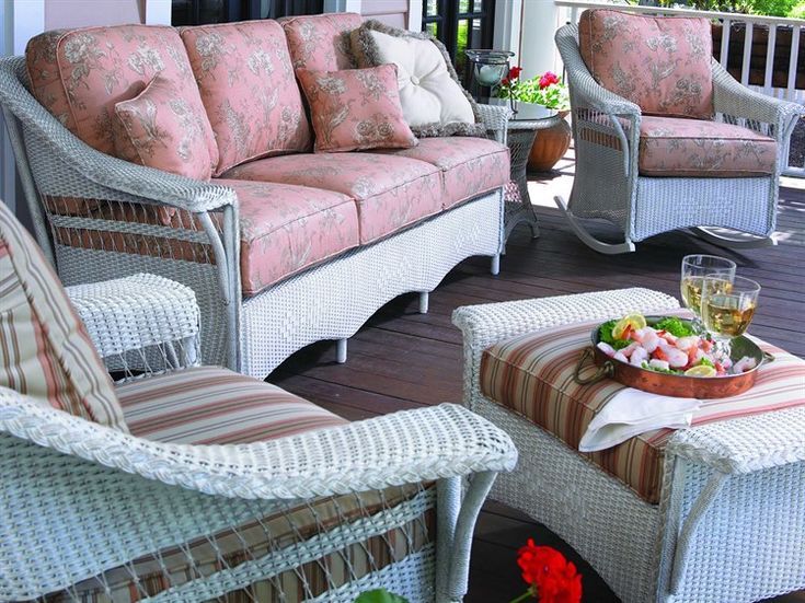 Lloyd Flanders Nantucket Wicker Lounge Set | Furniture, Wicker Bedroom ... within