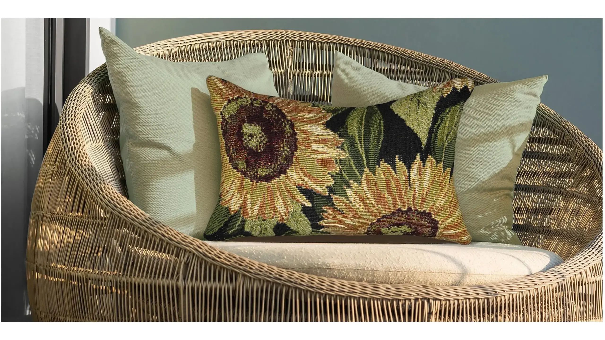 Marina Sunflower Accent Pillow | Raymour &amp;Amp; Flanigan within Transform Your Space with the Marina Safari 18" Square Pillow in a Refreshing Green