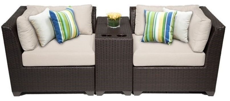 Tk Classics Barbados 3 Piece Patio Wicker Sofa Set 03B In Terracotta ... with regard to Exploring the Comfort and Style of the TKC Barbados Curved Patio Sofa Set