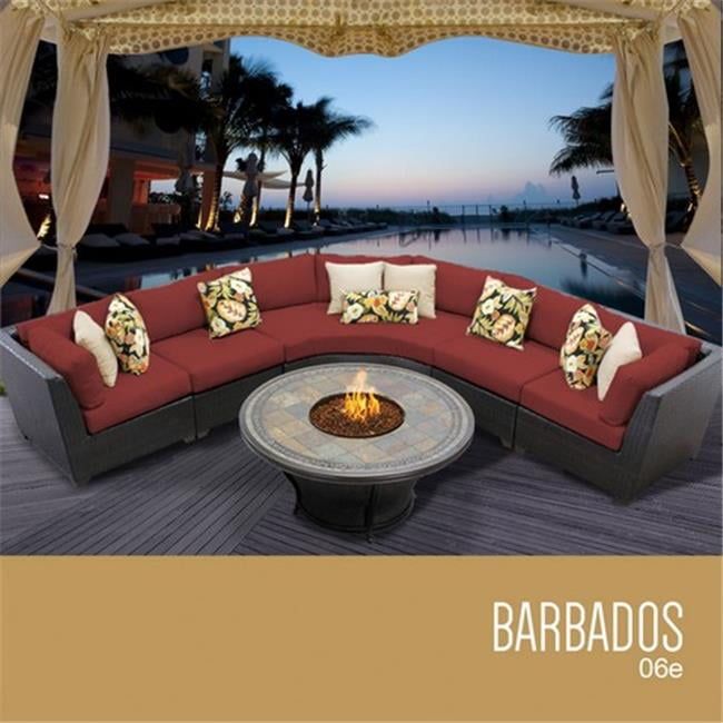 Tkc Barbados 6 Piece Outdoor Wicker Patio Furniture Set - Walmart.com throughout Exploring the Comfort and Style of the TKC Barbados Curved Patio Sofa Set