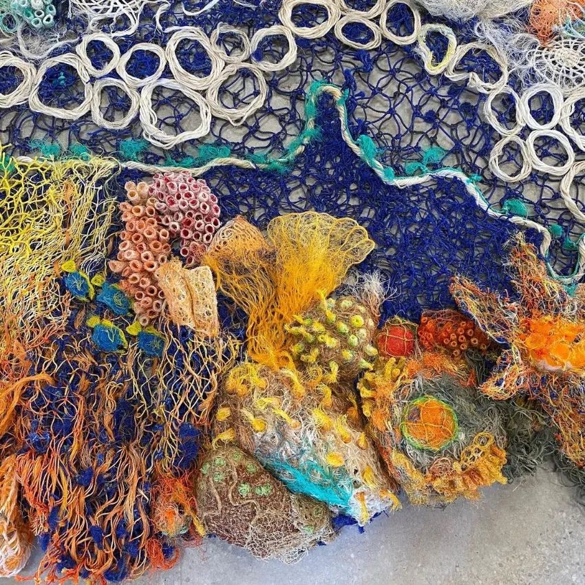 10 Textile Artists Inspired By The Ocean | School Of Stitched Textiles regarding Crafting Moments: The Story Behind Iveta Abolina's Iconic Coral Outdoor Textile