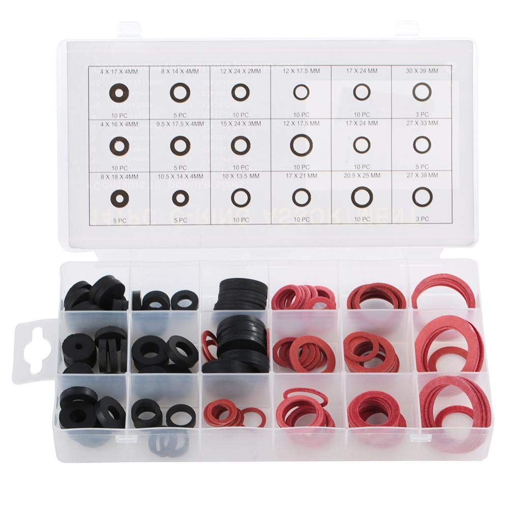 141 Pieces Flat Washers, Seal Ring Seal, O-Ring Hydraulic Seal Kit ... intended for Making the Right Choice Rubber Washer Replacement vs O-Ring Installation