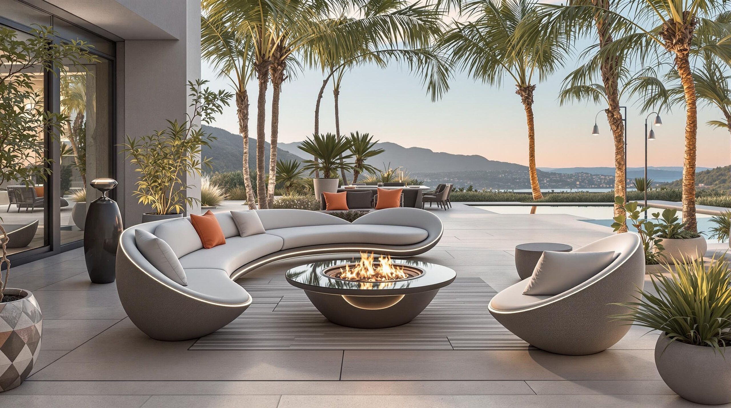 16 Futuristic Outdoor Furniture Trends Influenced By Space-Age Design ... for Bristol Canvas Granite Durable Frame Outdoor Sofa