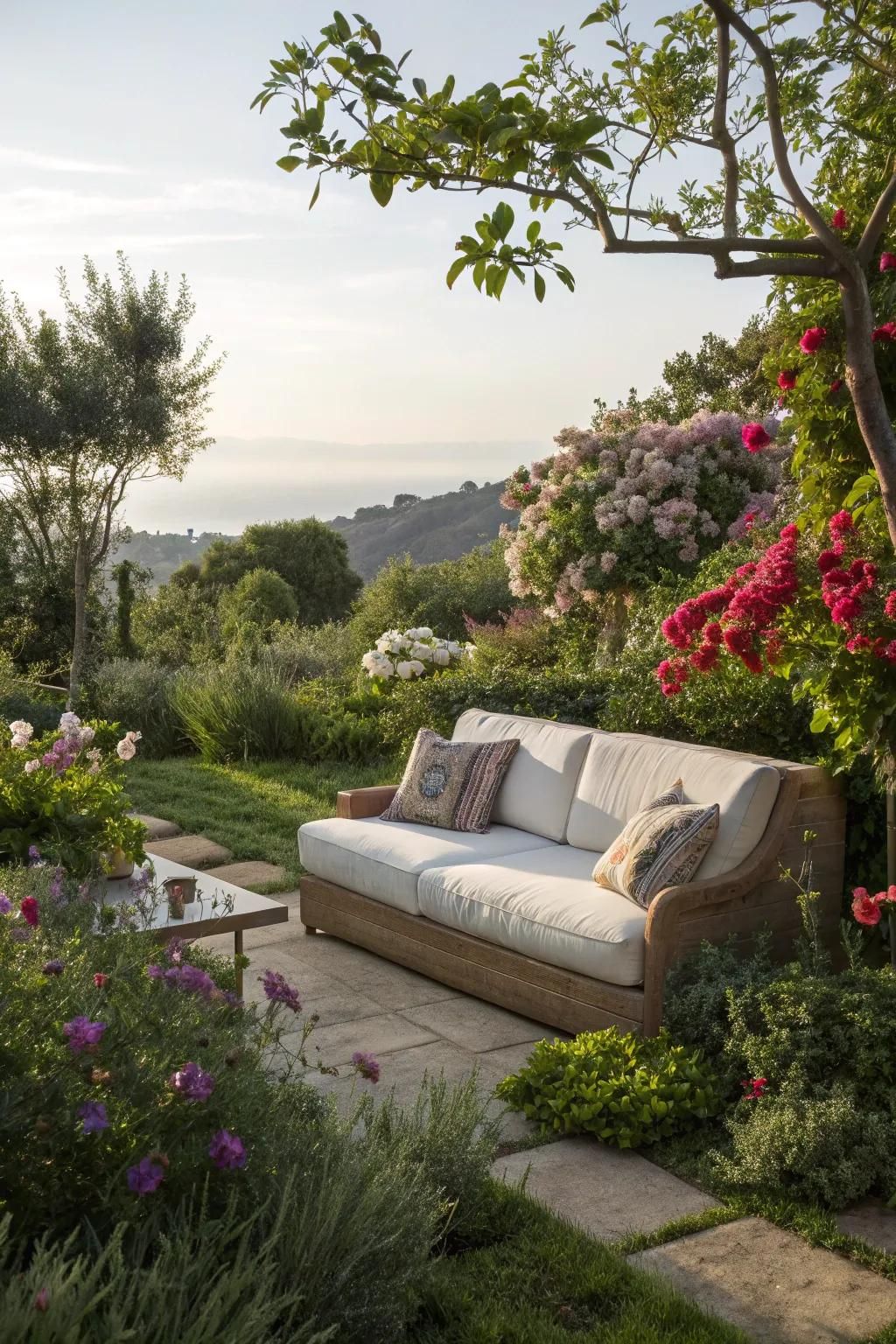 18+ Stylish Outdoor Sofa Ideas For Your Patio intended for Creating an Outdoor Oasis with a Cove White Upholstery Sofa