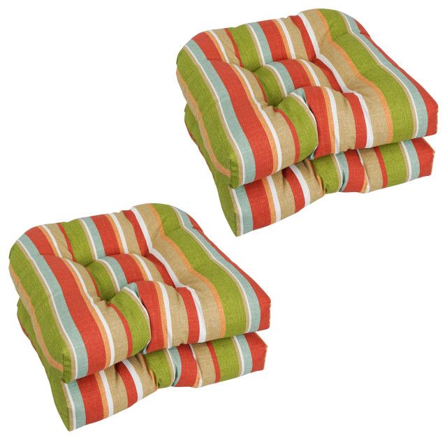 19" U-Shaped Dining Chair Cushions, Set Of 4, Mcmile Sesame ... with regard to 19" U-Shaped Outdoor Tufted Chair Cushions, Set Of 4, Tropez Green